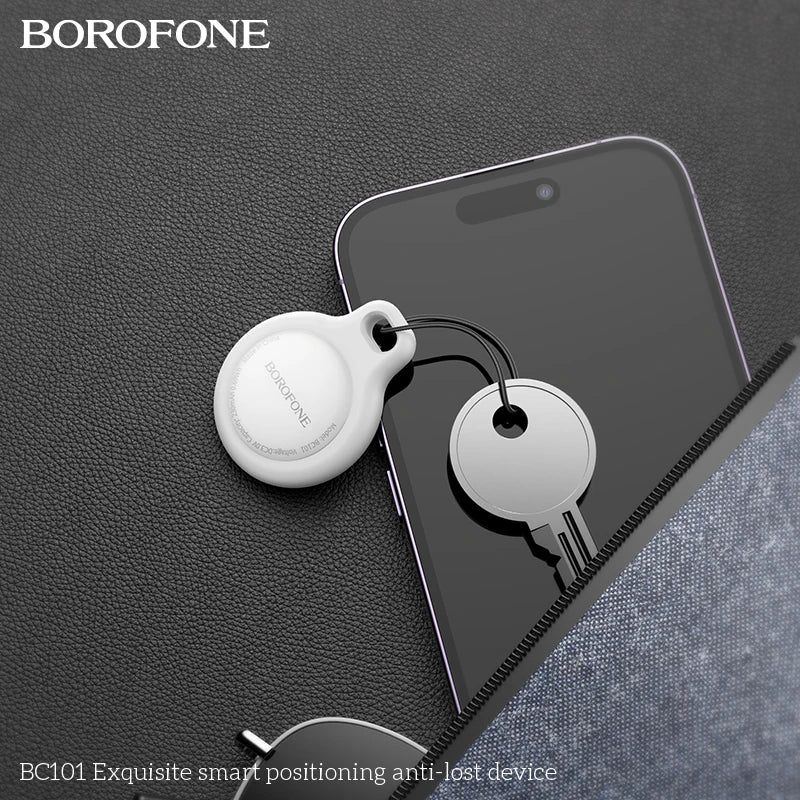 BC101 GPS Global Airtag Bluetooth Tracker Find Key Bags Pets Waterproof Compatible with iOS Find My App Smart Locator with Case