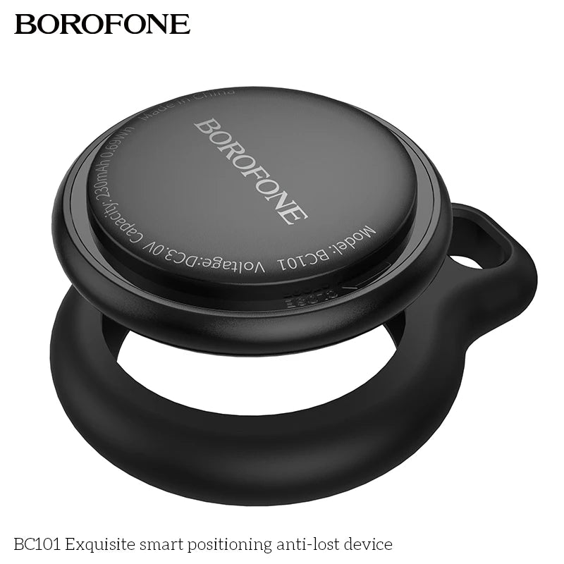 BC101 GPS Global Airtag Bluetooth Tracker Find Key Bags Pets Waterproof Compatible with iOS Find My App Smart Locator with Case