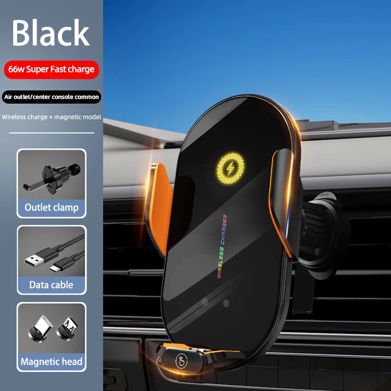 Wireless Charger Car Auto Magnetic Air Vent Phone Holder For iPhone 16 15 14 13 Samsung Xiaomi Induction Fast Charging Station