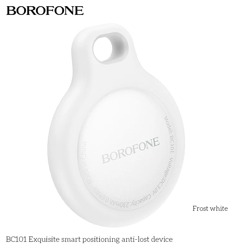 BC101 GPS Global Airtag Bluetooth Tracker Find Key Bags Pets Waterproof Compatible with iOS Find My App Smart Locator with Case