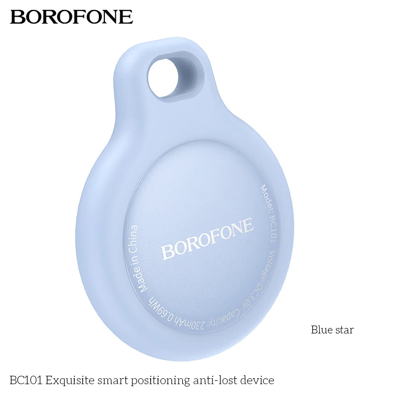 BC101 GPS Global Airtag Bluetooth Tracker Find Key Bags Pets Waterproof Compatible with iOS Find My App Smart Locator with Case