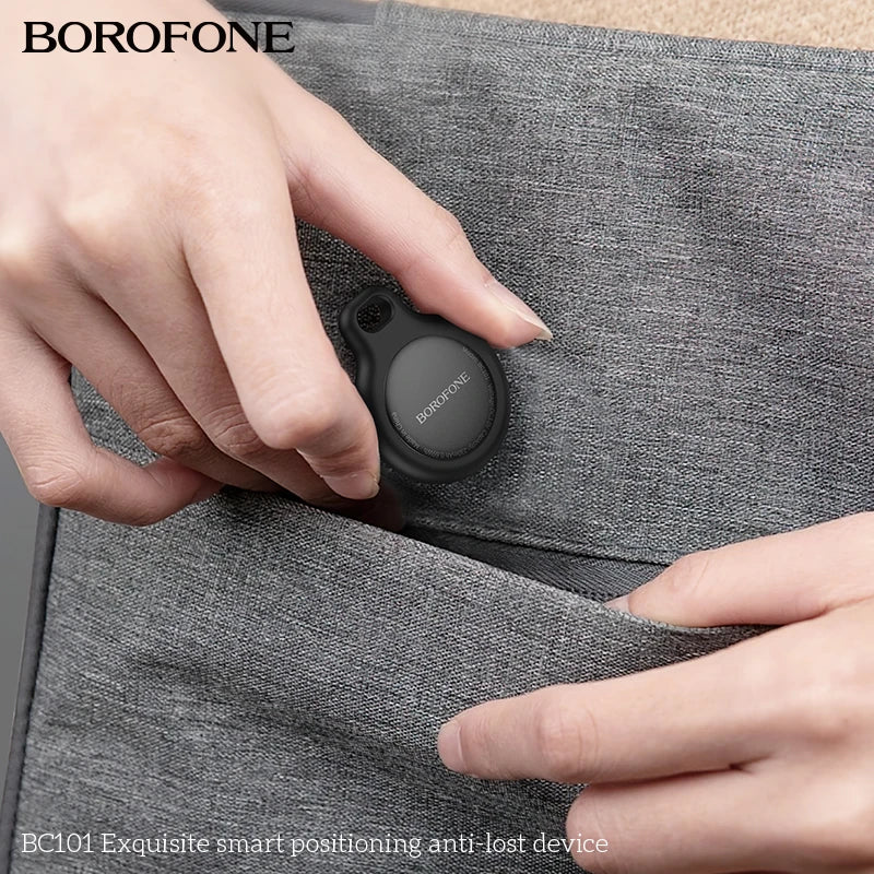 BC101 GPS Global Airtag Bluetooth Tracker Find Key Bags Pets Waterproof Compatible with iOS Find My App Smart Locator with Case